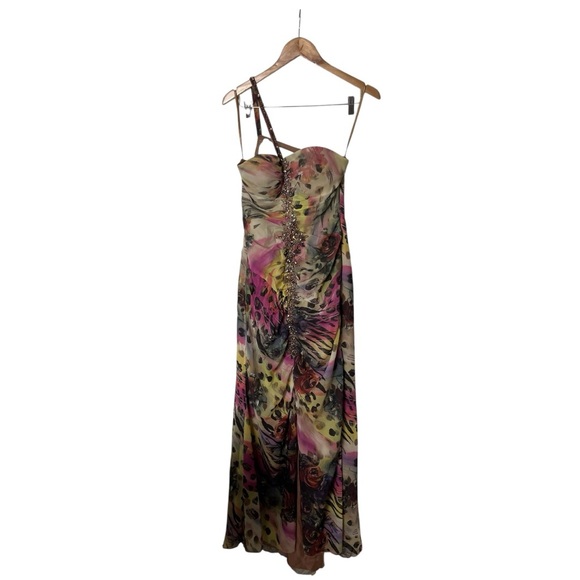 JS Boutique Beaded Maxi Dress Multi Floral Fairy Whimsy Party 4 - Picture 1 of 10